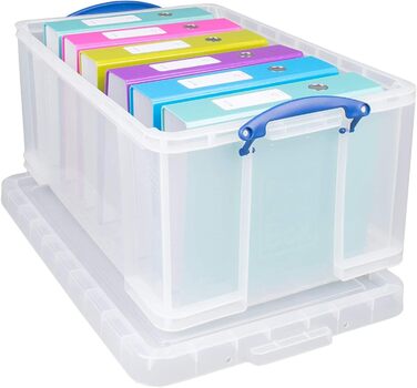 Really Useful Box 2-Pack, 64 Liter, for organizing and storage, 710 x 440 x 310 mm, transparent