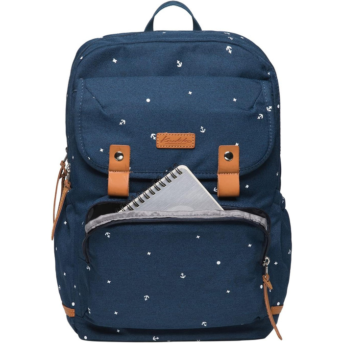 Жіночий рюкзак Kaukoo для студентів, ноутбука, подорожей, синій (K8009)