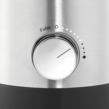 WMF Kitchen minis Compact Mixer, Mini Stand Mixer, 400 Watt, Small Stand Mixer, 0.8 l Glass Container, Pulse Function, Cromargan Matt Single