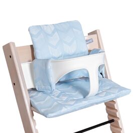 Комплект подушок для стільчика Hoppediz, 2 шт., 100% органічна бавовна, для Stokke Tripp Trapp, дизайн Amsterdam aqua