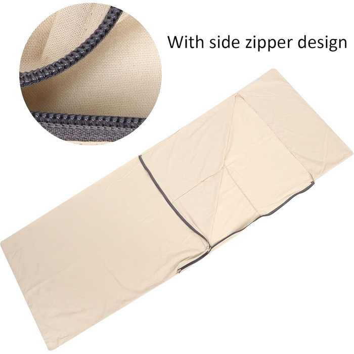 Sleeping Bag Liner, Sleeping Bag & Sheet for Backpacking Camping Travel Sheet Cotton Lightweight Outdoor Sleeping Bag Liner (L) Sporting Goods Chess, Leisure Sport Sporting Goods Chess, Leisure Sport