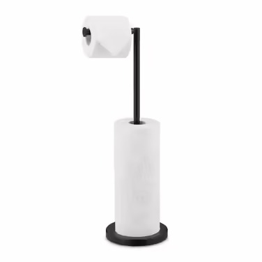 Relaxdays Black Toilet Paper Holder