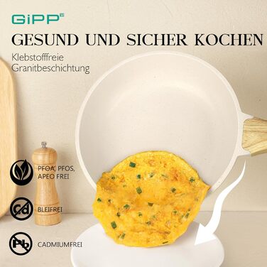 Набір каструль та сковорідок GiPP Ceramic Antihaft 22 частини – керамічне антипригарне покриття, безпечне, для посудомийної машини, без PFAS, PTFE, PFOA, PFOS