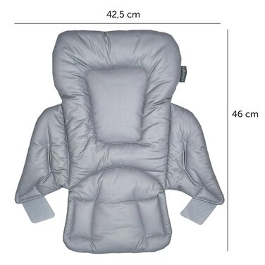 LaLoona High Chair Seat Reducer for Stokke Tripp Trapp - Baby Seat Cushion Coated & Washable, OEKO-TEX Standard 100 Tested and Machine Washable - Grey Grey Coated