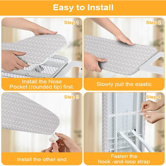 Чохол для прасувальної дошки універсальний 125*46 см, бавовна, для парогенератора та праски