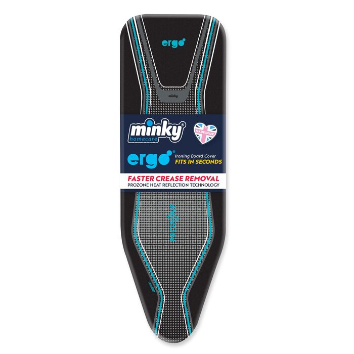 Чохол для прасувальної дошки Minky Ergo, еластичний, товстий, чорний, 122x38 см