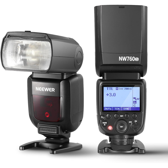 NEEWER NW760-S TTL спалах Blitz Speedlite для камер Sony DSLR, 76Ws GN60, 2.4G, 1/8000s HSS, TCM, 230 спахів, 0.1-2.7s