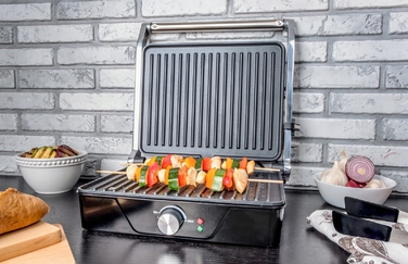 Електричний контактний гриль Eldom SVAD, складаний, сріблястий/сірий, 2000 Вт