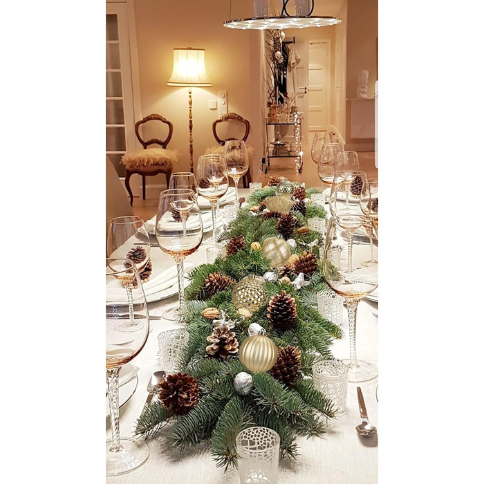 50 блакитних новорічних куля для прикраси ялинки, нес broken, з золотим ефектом