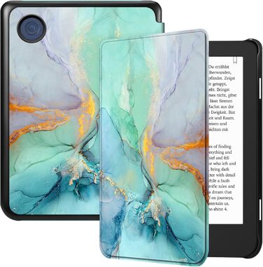 Чохол Fintie для електронних книг Tolino Shine Color/Shine(2024)/Shine 4(2022) & Kobo Clara Colour/Clara BW(2024)/Clara 2E(2022) з авто-вимкненням та магнітним закриттям, блакитний мармур