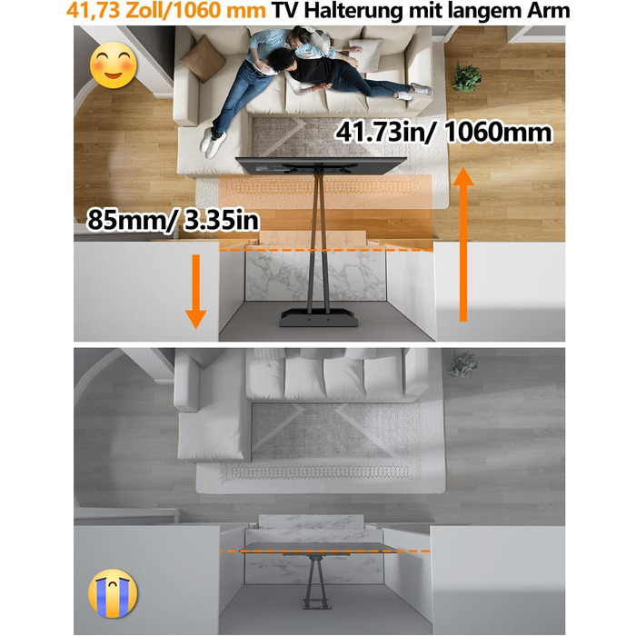 Настінне кріплення для телевізора Heavy Duty XXXL 60-120 дюймів, поворотне, з регулюванням нахилу, до 125 кг, VESA 200x100-600x400 мм