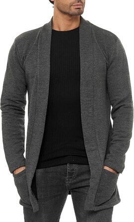 Кардиган чоловічий Redbridge, жакет, світшот, сако, довгий крій, XL, сірий