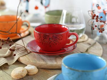 Набір посуду CreaTable Serie Nature Mediterran на 8 осіб для кави капучино, кераміка, для мікрохвильовки та посудомийки