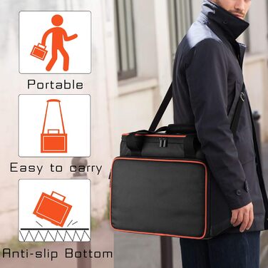 Trunab Generator Bag, Three Sizes, Compatible with Jackery Explorer 160/240/300/500/1000 & ALLPOWERS S300/R600/R700, Carry Case for Portable Power Station with Pockets for Charging Cables and Accessories