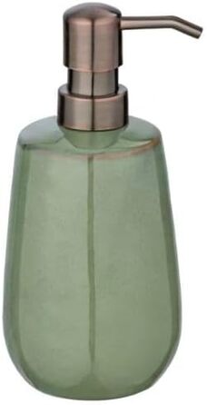 Дозатор мила WENKO Sirmione з кераміки, 430 мл, зелений/мідний, з насосом