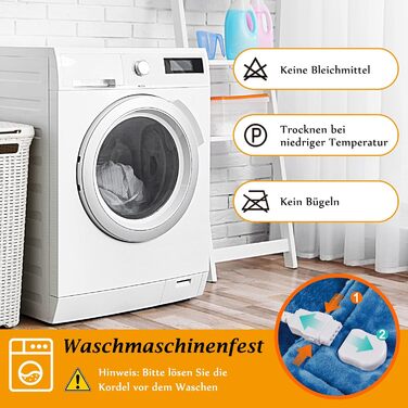 Електрична ковдра Mia&Coco з автовимкненням, 180x200 см, 10 рівнів нагріву, таймер до 9 годин, захист від перегріву, блакитна