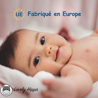 Дитячий балдахін Lovely Hippo для ліжка-доміка, 100% бавовна муслін, бежевий, 97x402 см, без кишені, для ліжок 80x160 та 90x200