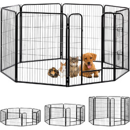 Вольєр для цуценят Relaxdays: чорний, XL, 100 x 76,5 x 235 см