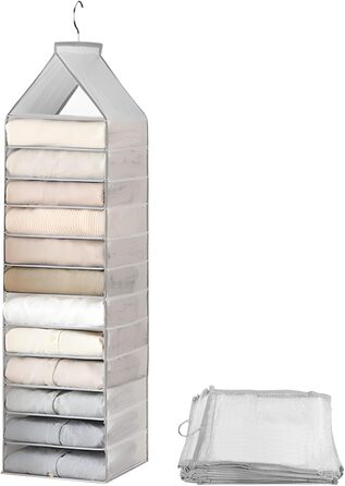 Чохли для одягу, 2 шт. (110x60x25 см), дихаючі сумки для одягу на блискавці, сірий колір