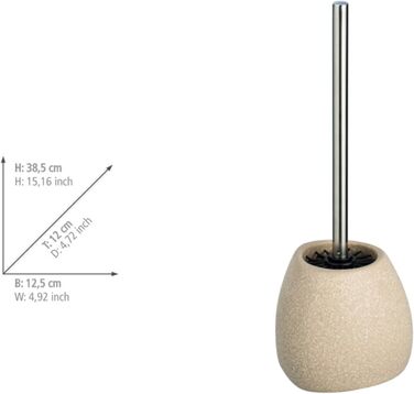 Набір для туалету WENKO Mod. Pion, бежевий: тримач щітки та щітка для унітазу з змінним насадком