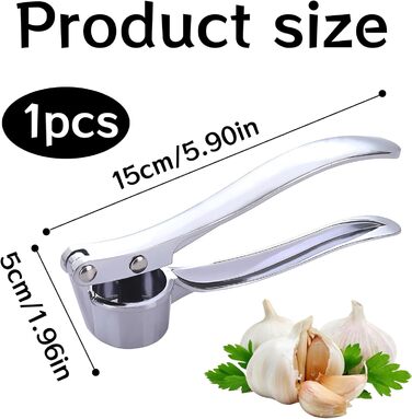 Прес для часнику з нержавіючої сталі, придатний для миття в посудомийній машині - прес для часнику, подрібнювач для кухні