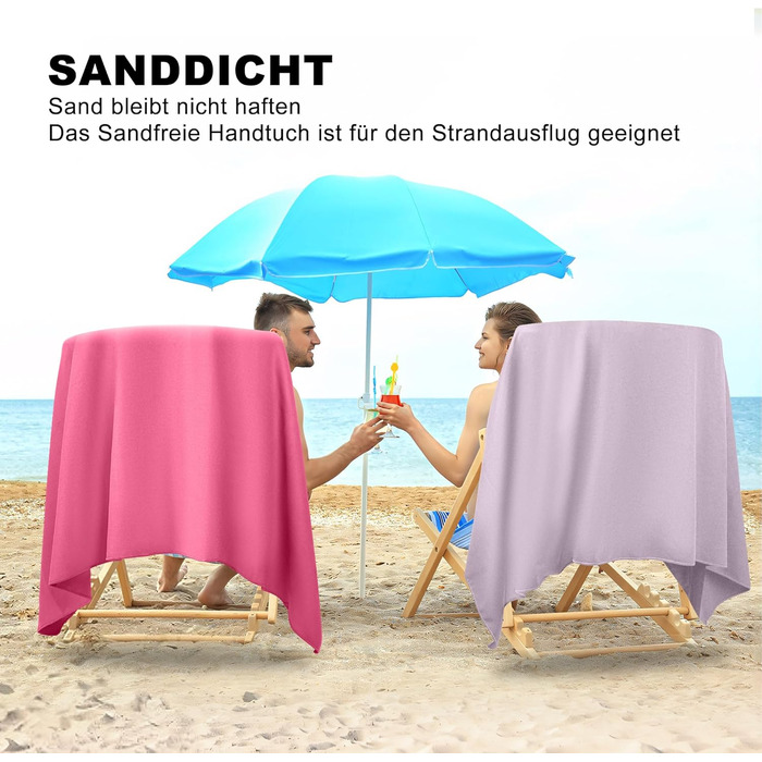 Рушник з мікрофібри HiiPeak: компактний, легкий, швидковисихаючий (80 x 40 см, Рожевий)