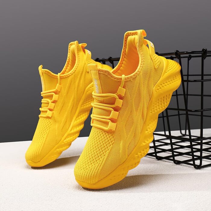 Жіночі кросівки для ходьби, бігу та трекінгу - EGMPDA, жовті, розмір 38 EU