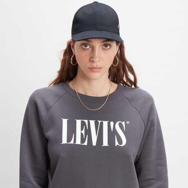 Кепка бейсболка Levi's Classic Twill Red Tab Regular чорна, 58 розмір