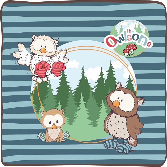 Подушка NICI Baby-Eule Owlino, прямокутна плюшева 43x25 см, серія The Owlsons