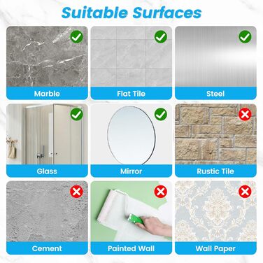 Дозатор для мила Qudubuy, 400 мл, 3 відсіки, настінний, для душу, шампуню, кондиціонера, без свердління, для ванної та кухні, велика місткість