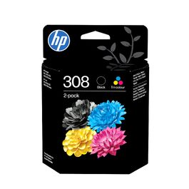 Оригінальний комплект картриджів HP 308 (чорний та кольоровий), 2 шт, для принтерів HP