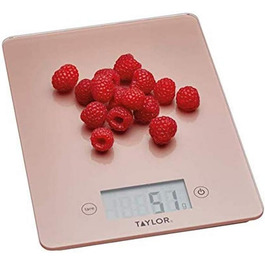 Кухонні ваги Taylor Pro: ультратонкі, рожеве золото, з функцією тарування, 5 кг