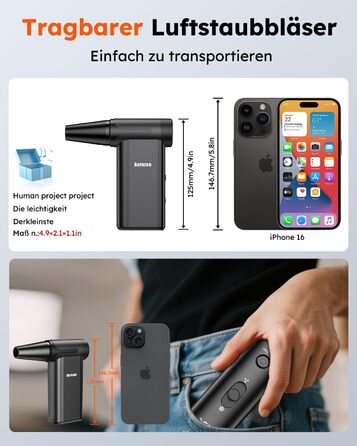 Електричний пилосос для очищення повітрям, 300000 RPM, 7600mAh, для ПК, електроніки, авто, диванів. Набір для чищення