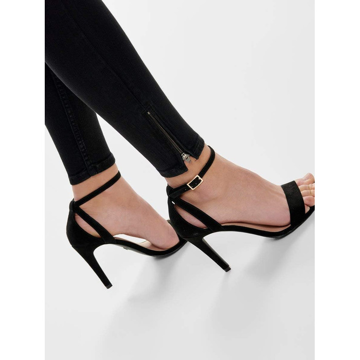 Джинси жіночі Only Kendell Skinny, чорні, висока посадка, укорочені, розмір XXL/32L