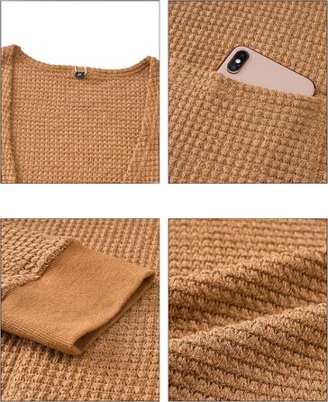 Кардиган жіночий в'язаний STYLEWORD Daen Langar Soer (XL, карамельний) з кишенями