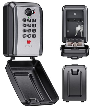 Шлюзовий сейф Mohard з кодовим замком для кріплення на стіні, 12-позиційний, велика місткість, вологостійкий, для дому, офісу, гаража