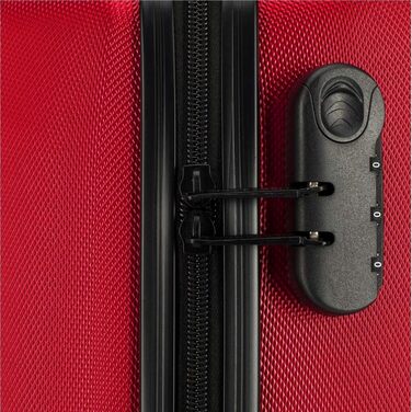 ЧемоданWITTCHEN Globe Line: ручна поклажа, трівалi, ABS, 4 колеса, кодовий замок, телескопічна ручка, червоний, розмір S | Підходить для Lufthansa, Eurowings, Ryanair, Condor, Discover Airlines