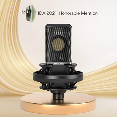 MAONO PM500T XLR Конденсаторний мікрофон з діафрагмою 34 мм, корпус із цинкового сплаву преміум-класу, студійний мікрофон для запису, подкастингу та стрімінгу