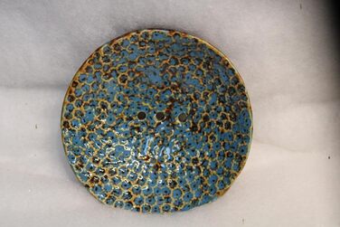 Миска для мила з кераміки у формі мушлі, блакитна, діаметр 11 см