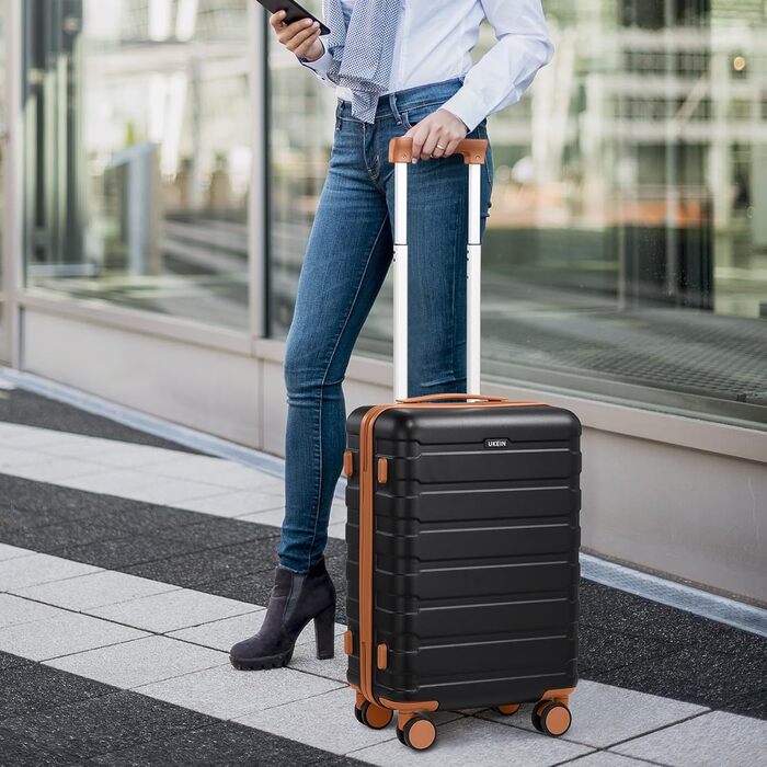 Набір валіз Roadcheer з полікарбонату: велика валіза на коліщатках, рюкзак, органайзери для косметики та взуття | з TSA-замком