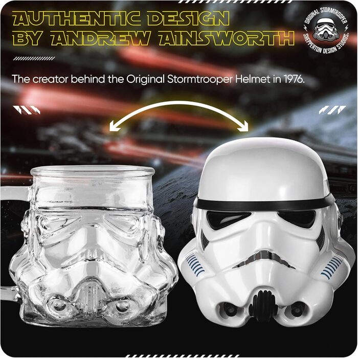 Пивний кухоль Stormtrooper (Зоряні війни) прозорий, 600 мл – оригінальний подарунок для фанатів