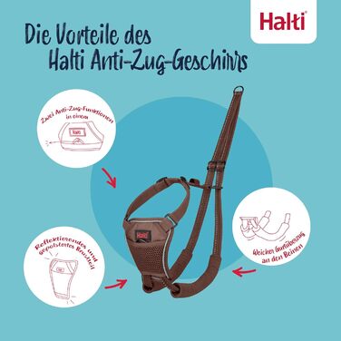 Нашийник HALTI No Pull для собак - запобігає потягування, розмір M, горіховий колір