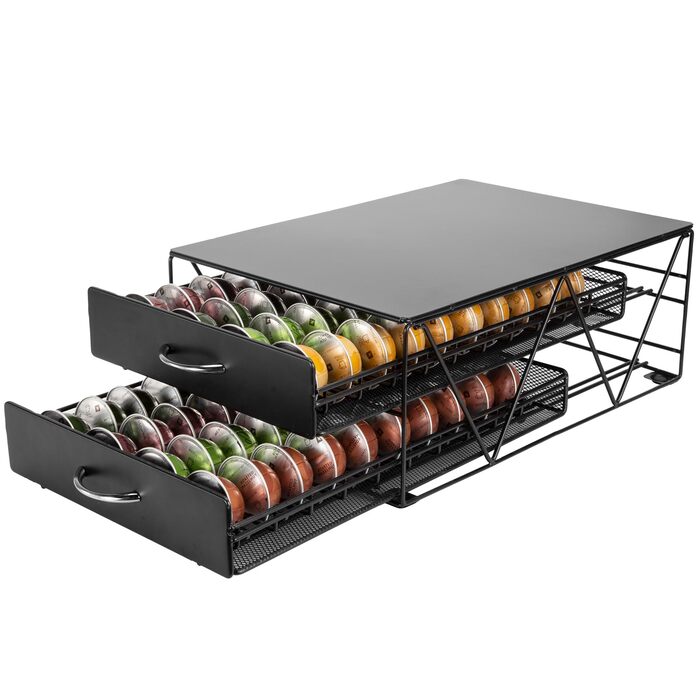 Металева підставка для капсул Nespresso Vertuo на 80 капсул, 2-ярусна, для кухні та офісу