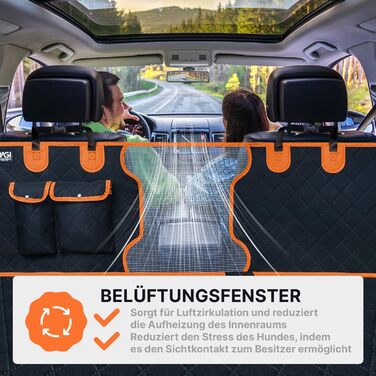 Захист для заднього сидіння авто для собак RAGI - водовідштовхувальний, 4в1, з ременями, антиковзаючий, для всіх авто