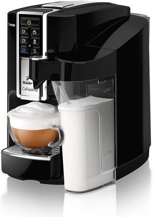 Tchibo Saeco Cafissimo Latte Capsule Machine (for coffee, espresso, Caffè Crema, Latte Macchiato, Cappuccino or tea), black
