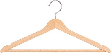 Дерев'яні вішалки для одягу OGIVO – набір 20 шт. з обертовим гачком та вирізами на плечах (натуральне дерево)
