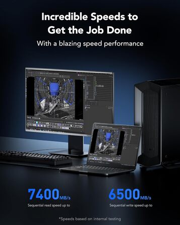 Lexar NM790 SSD 8TB PCIe Gen4x4 NVMe M.2 2280 - Швидкий SSD для PS5, PC, Laptop