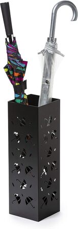 Підставка для парасольки Mango Steam Quadratisch, чорний колір, з принтом Brollies