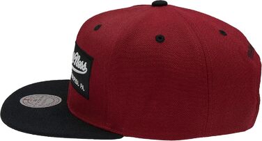 Кепка Mitchell & Ness 2 Tone Box Logo Burgundy-Black, бейсболка кепка snapback