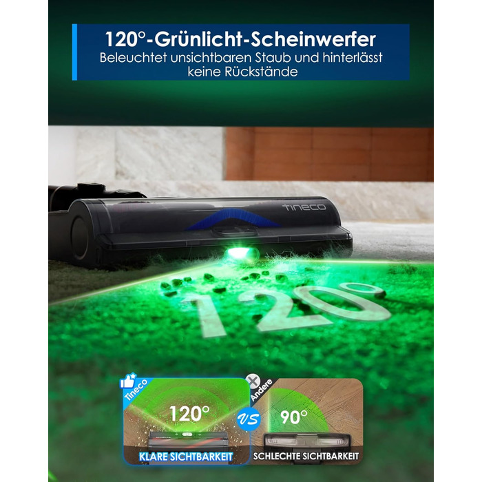 Ручний бездротовий пилосос Tineco Pure ONE S50 Pro: 150AW, 65 хв роботи, LED, ZeroTangle